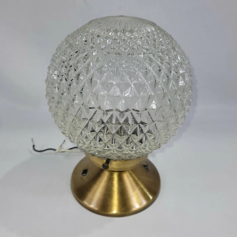 Vintage Glass Globe Table Lamp